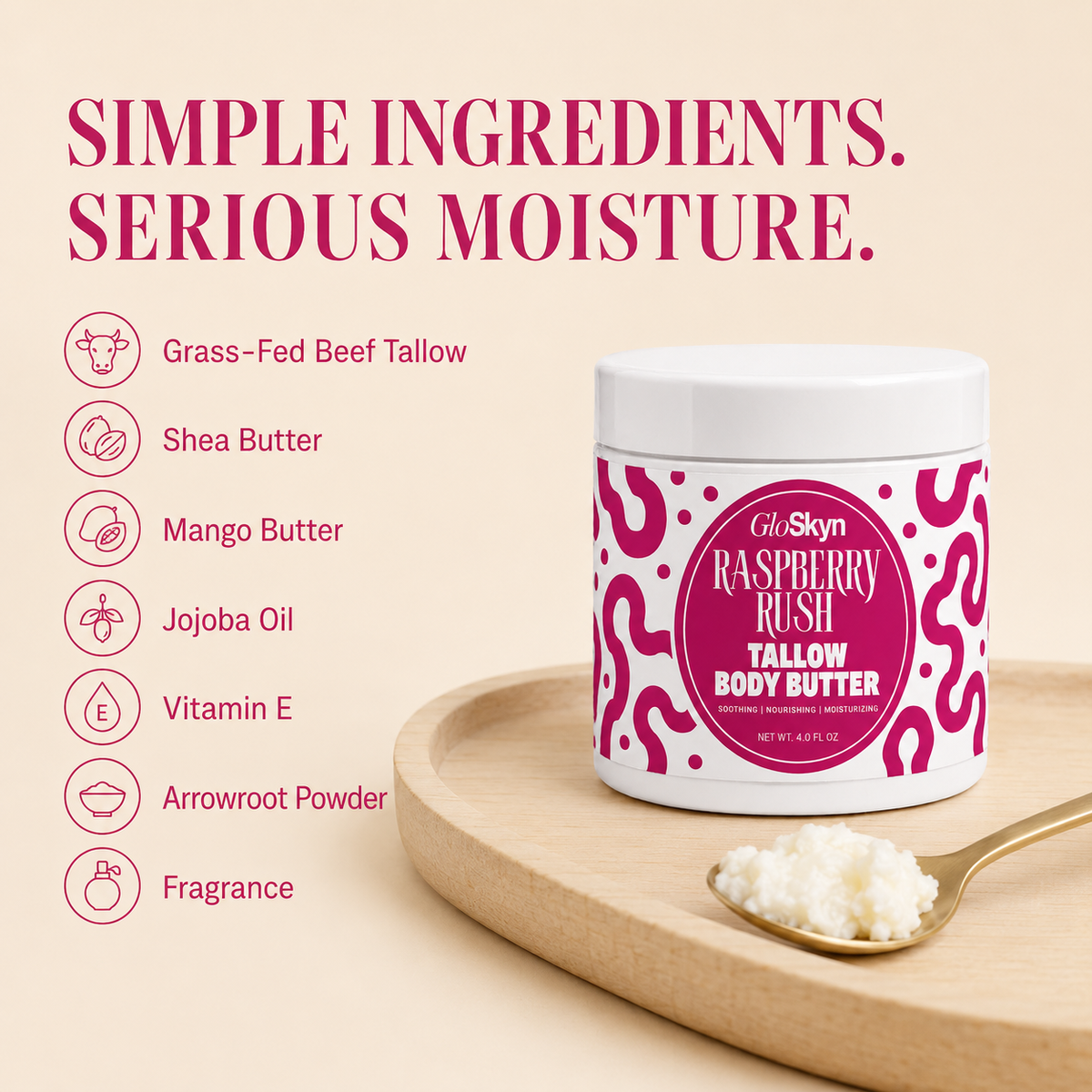 Raspberry Rush | Tallow Body Butter