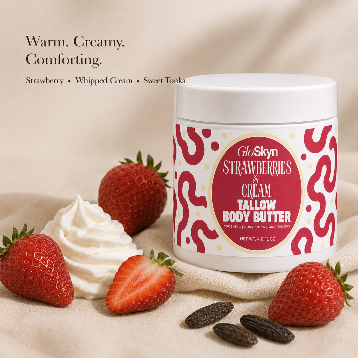 Strawberries & Cream | Tallow Body Butter