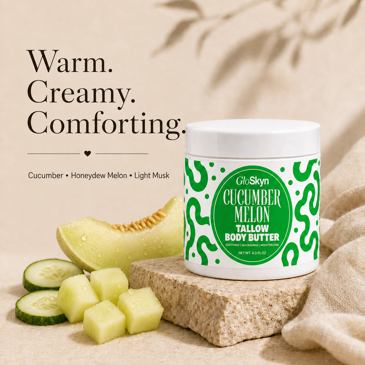 Cucumber Melon | Tallow Body Butter