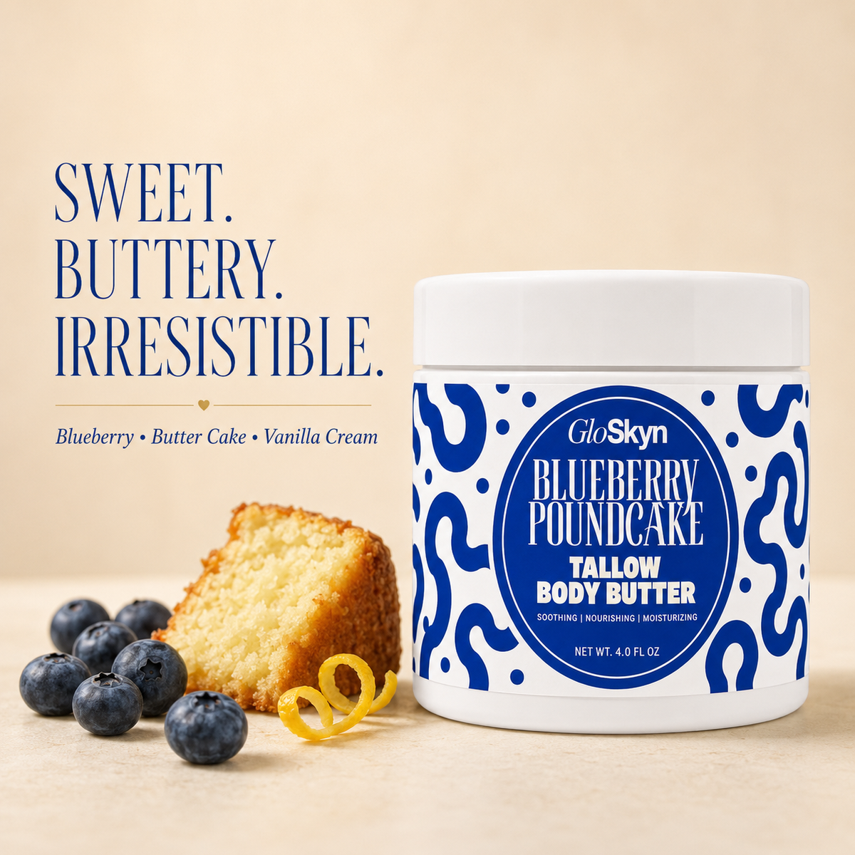 Blueberry Poundcake | Tallow Body Butter