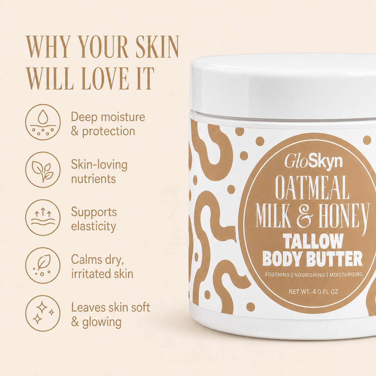 Oatmeal Milk and Honey | Tallow Body Butter