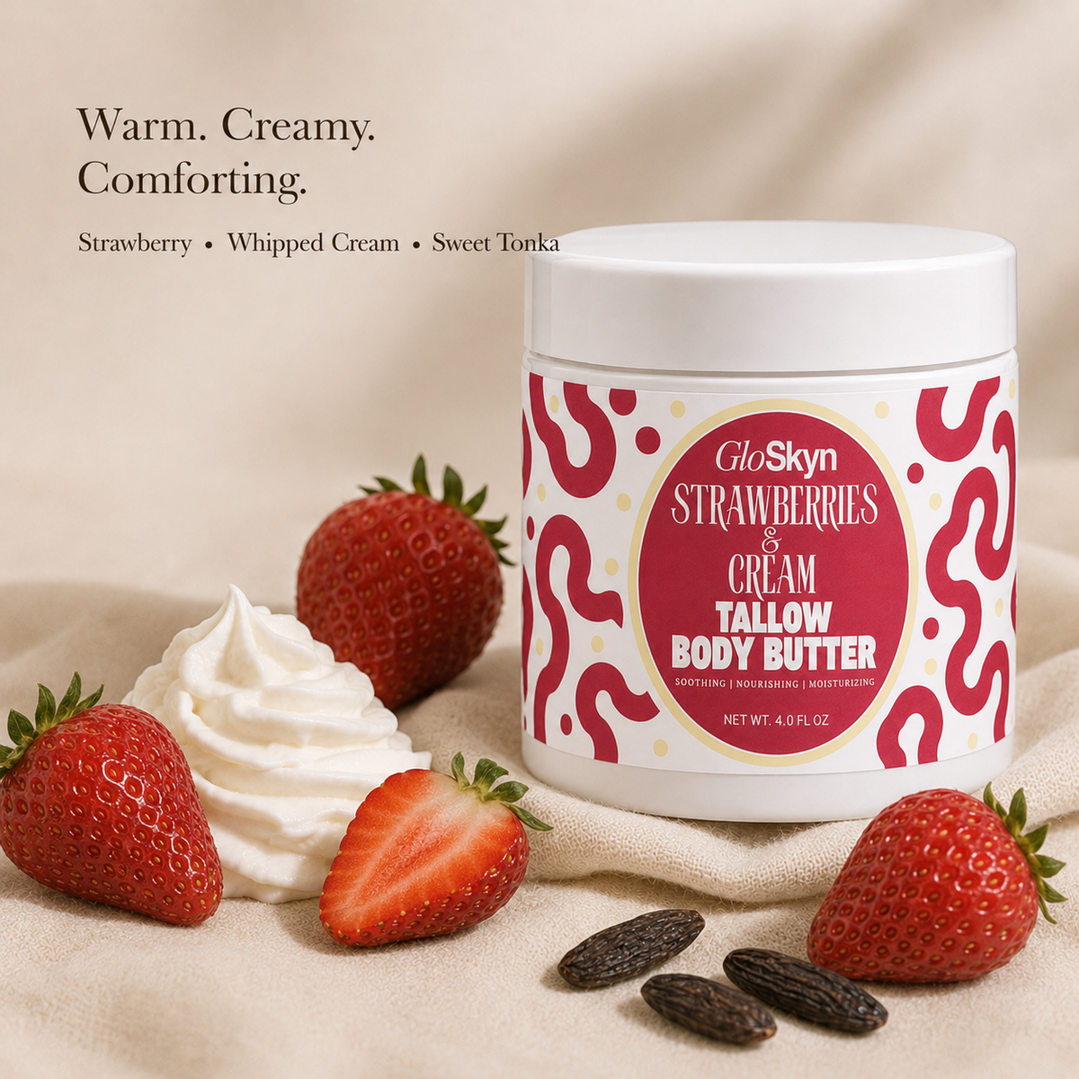 Strawberries & Cream | Tallow Body Butter