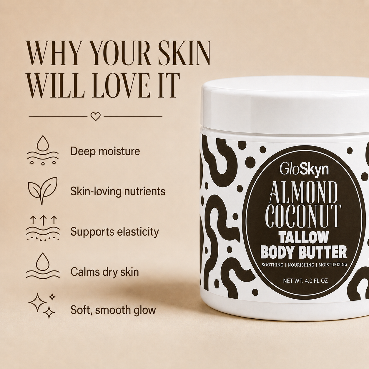 Almond Coconut | Tallow Body Butter