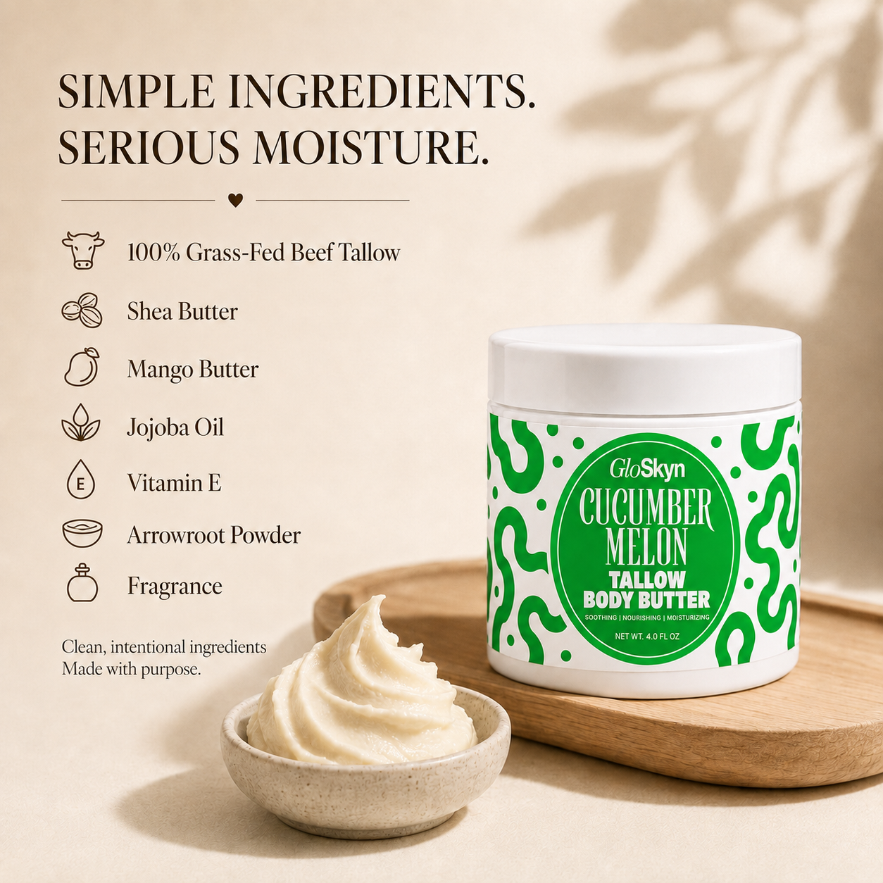 Cucumber Melon | Tallow Body Butter